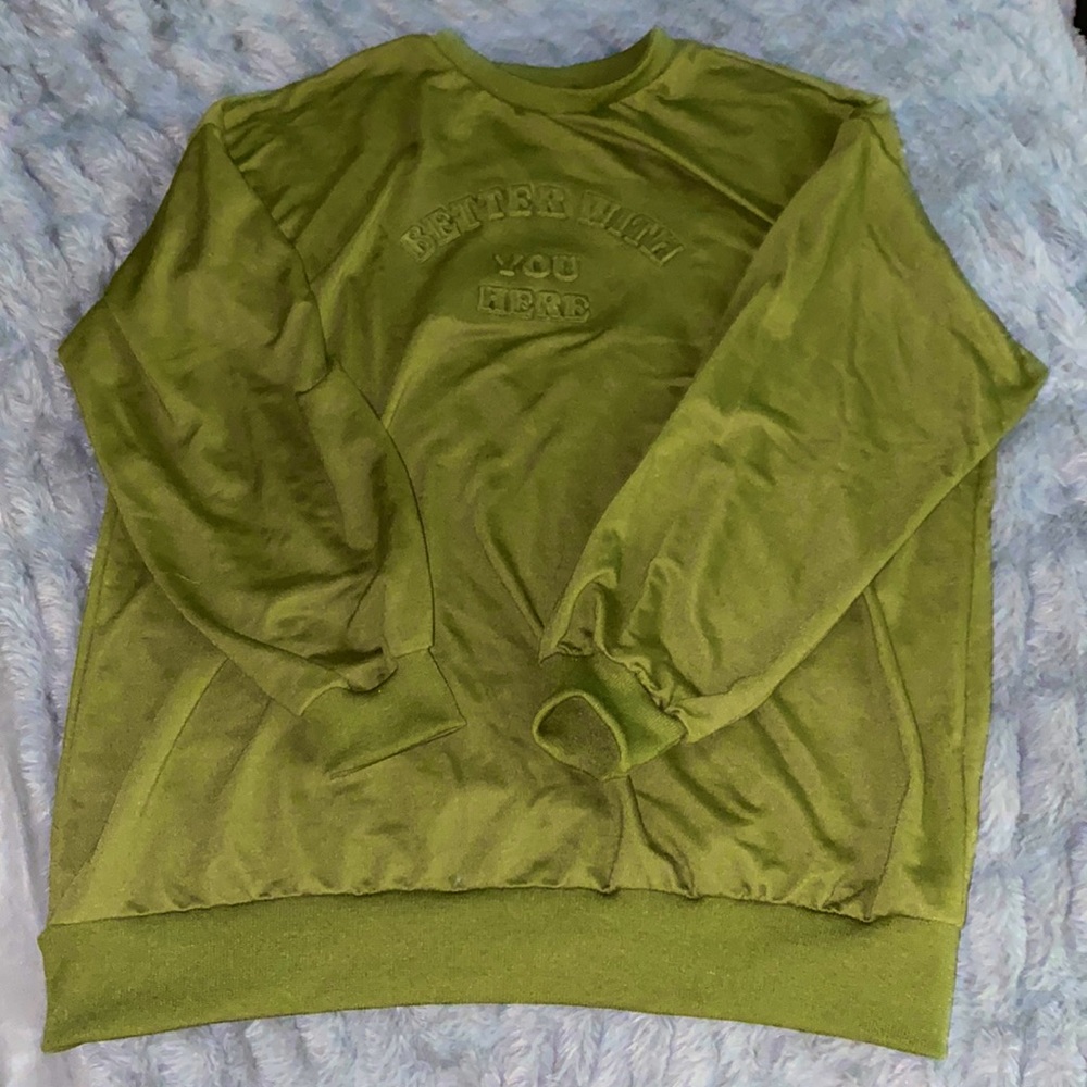 Oversized Olive Crewneck